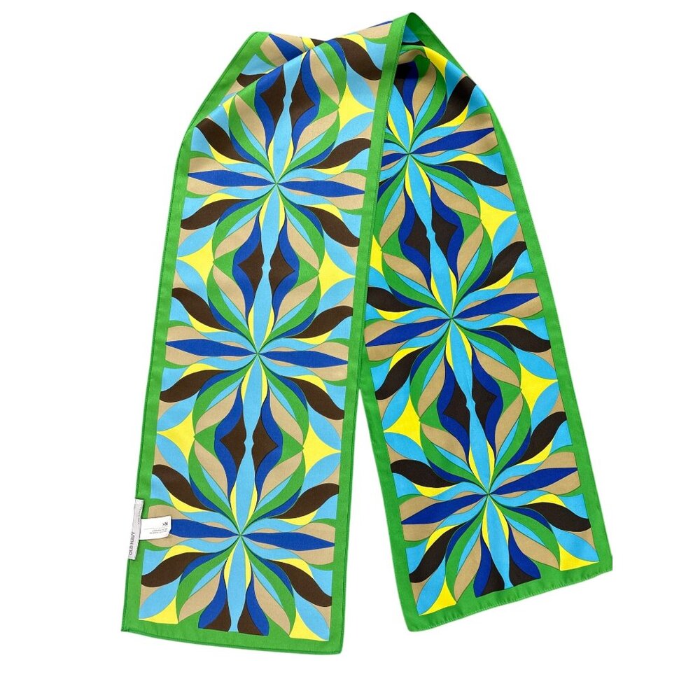 Vintage Old Navy Multicolor Geometric Print Scarf 9.5x58.5 Inches Lightweight Po